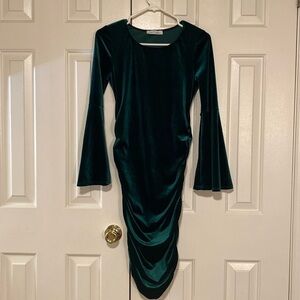 My Bump Green Velvet Dress Size Small in Like New Condition